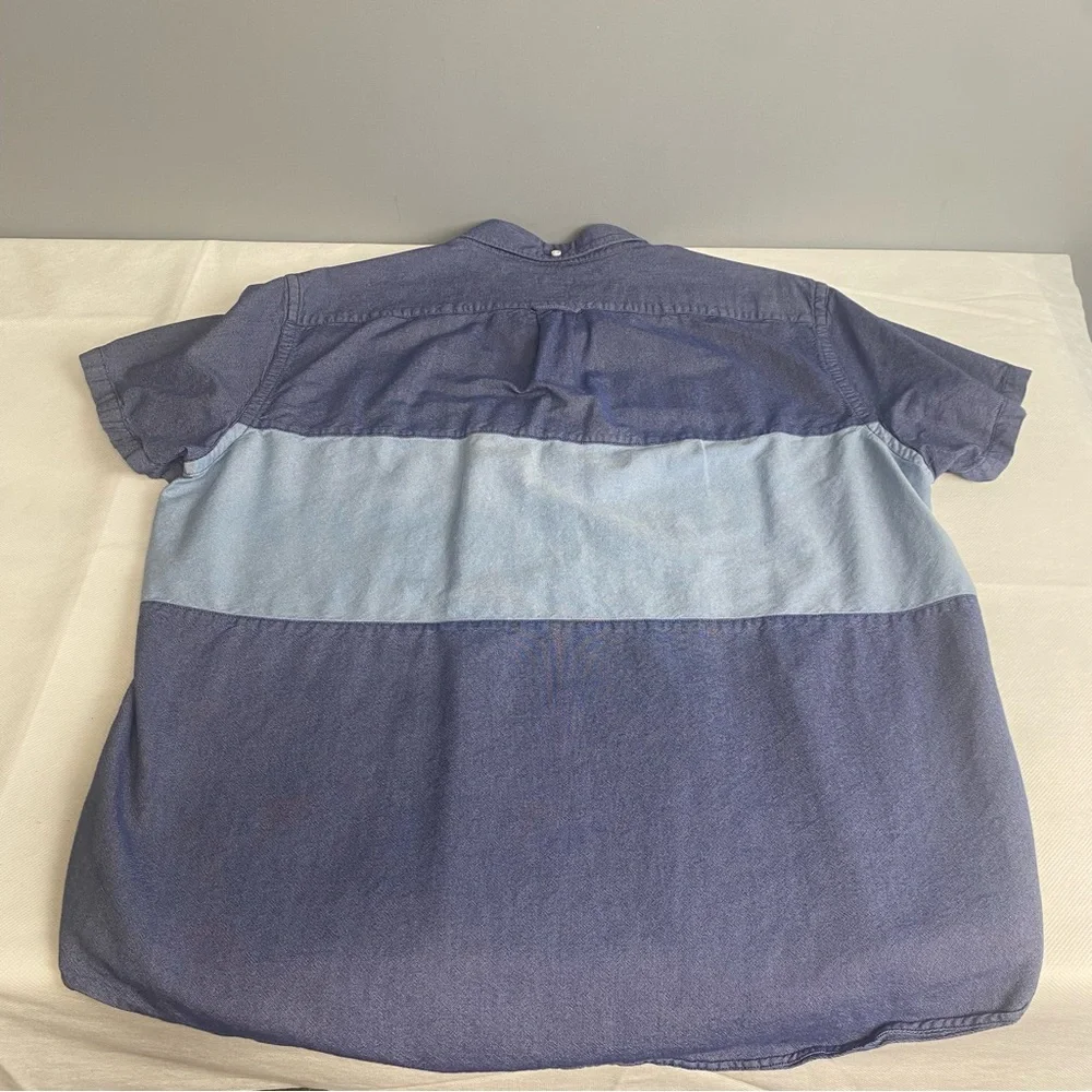 J. Crew Men's Color Block Blue Shirt
